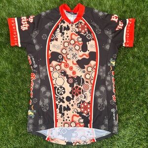 Canari Graphic Floral Cycling Jersey - like new!